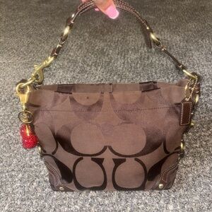 Coach Carly Chocolate Brown shoulder Bag